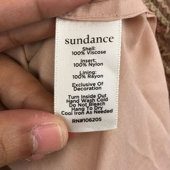 New Sundance Womens Sophia Blouse XS Peach Lace Long Sleeve Button Detail - Picture 10 of 11